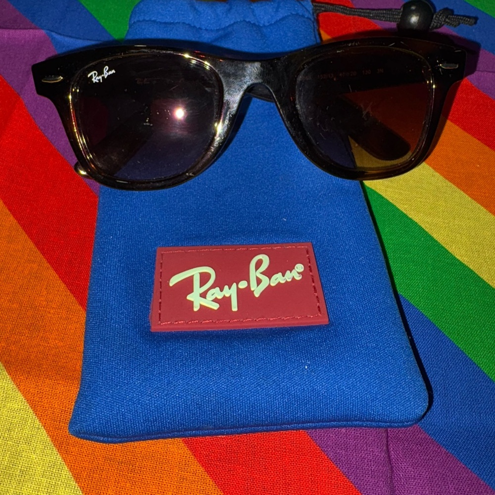 Ray-Ban Dark Brown Sunglasses with Case Like New never worn wear from storage